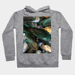 mussels texture background Hoodie